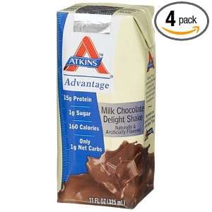 Atkins Ready To Drink Shake, Milk Chocolate Delight, 11 Ounce Aseptic 