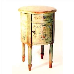  Oriental Furniture Ivory Lacquer Accent Lamp Table WB 