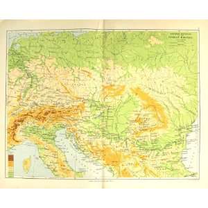  1904 Map Danubian Provinces Roman Empire Italy Dacia