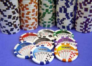 SLEEVES of 25 CLAY/COMP 11.5g ROYAL FLUSH POKER CHIPS  