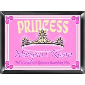 Personalized Name Kids Room Sign Girls Princess Sign:  Home 