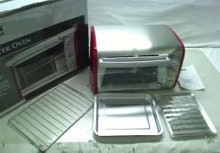 Kenmore 6 Slice Convection Toaster Oven, Red  