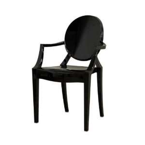   Acrylic Black Armed Ghost Chair By Wholesale Interiors