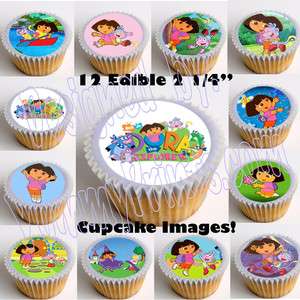   25 Edible Image Cup Cake Topper 12pcs, cut & paste, no peel  