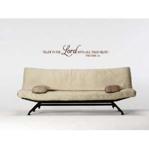  Trust In The Lord With All Your Heart Proverbs Vinyl Wall 