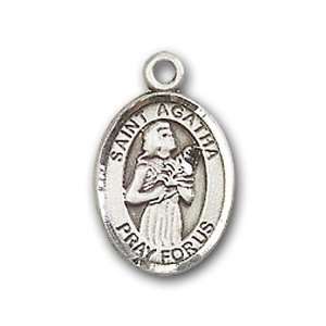   Badge Medal with St. Agatha Charm and Godchild Pin Brooch: Jewelry