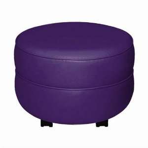  Round non storage ottoman Purple Vinyl