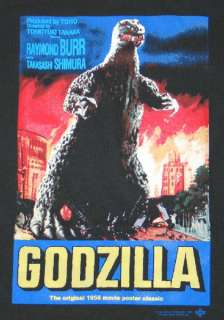 Godzilla Original Movie Poster T Shirt, Size Large NEW  