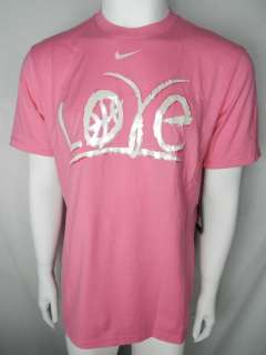 NIKE KAY YOW LOVE NEW Mens Pink Breast Cancer Awareness T Shirt Size M 
