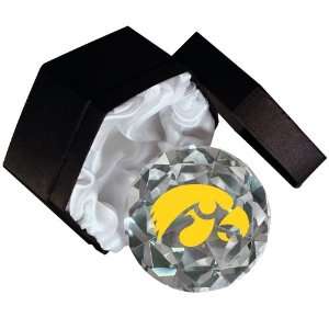 Hawkeyes Mascot High Brilliance Diamond Cut Glass 
