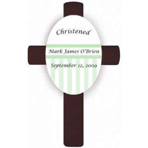   : Childrens Personalized Green Baptismal Cross: Arts, Crafts & Sewing