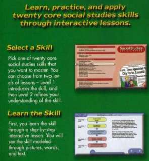 Prentice Hall Social Studies Skills Tutor PC CD learn  