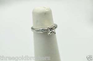 80 Carat SI1 Center Princess Cut Diamond Engagement Platinum Ring 