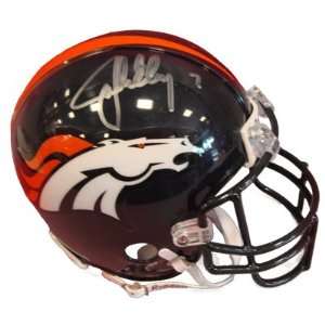  John Elway Signed Mini Helmet Denver Broncos NFL: Sports 