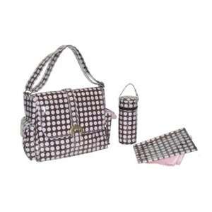    Heavenly Dots   Chocolate Pink MIDI COATED BUCKLE BAG Baby