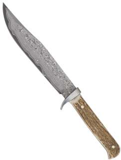  11 inch damascus bowie knife condition manufacturer refurbished 