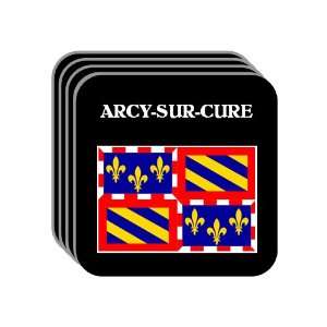 Bourgogne (Burgundy)   ARCY SUR CURE Set of 4 Mini Mousepad Coasters