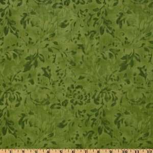   Floral Texture Green Fabric By The Yard Arts, Crafts & Sewing