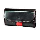 AT&T SHARP FX BLACK RED LEATHER CASE POUCH HOLSTER CLIP