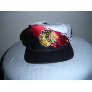  Chicago Blackhawks Vintage Paintsplash Snapback Hat 