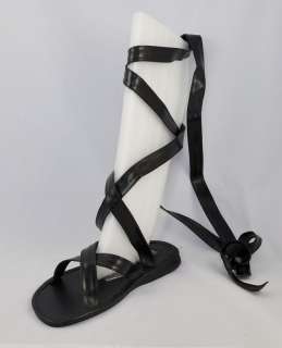 Mens Black or Brown Roman Gladiator Sandals Size 8 14  