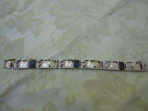 Vintage 925 Sterling Silver Sodalite Mexican Bracelet  
