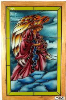 Stained Glass Replica Angel Religious Leaded Window  