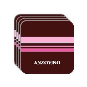 Personal Name Gift   ANZOVINO Set of 4 Mini Mousepad Coasters (pink 