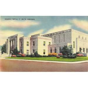   Vintage Postcard Masonic Temple   Ft. Smith Arkansas 