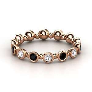  Seed & Pod Eternity Band, 14K Rose Gold Ring with White 