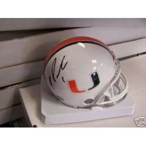  Roscoe Parish Miami Hurricanes Signed Mini Helmet W/coa 