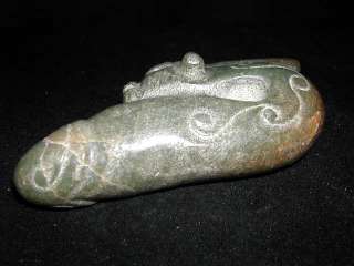 chinese HongShan culture jade man phallic pendant  