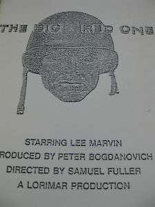 THE BIG RED ONE SCREENPLAY LEE MARVIN  