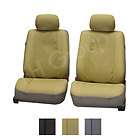 Deluxe Leatherette Pair Bucket Seat Covers Airbag Ready Beige