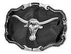 Punk Black Bull Cow OX Head Cattle Wild Animal Mens Buge Belt Buckle 