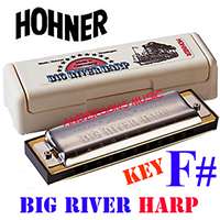 Big River Harp Hohner Harmonica Key of F# (free mini)  