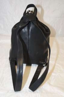 TIGNANELLO SUPER SOFT LEATHER BLACK CLIP ORGANIZER BACKPACK BAG 