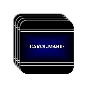   Gift   CAROL MARIE Set of 4 Mini Mousepad Coasters (black design