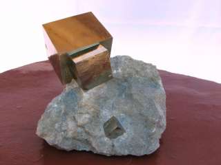 Large 61 mm Pyrite Cube on Matrix Navajun, La Rioja, Spain #304  