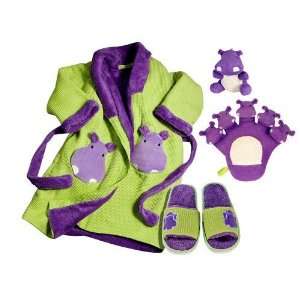  Aquatopia Hippo Bath Robe Gift Set Baby