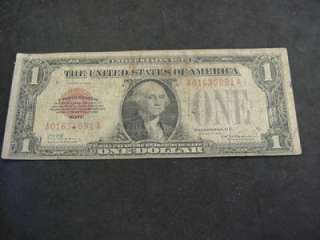 1928 $1 U.S NOTE LEGAL TENDER RED SEAL NICE LOOK TOUGH NOTE  