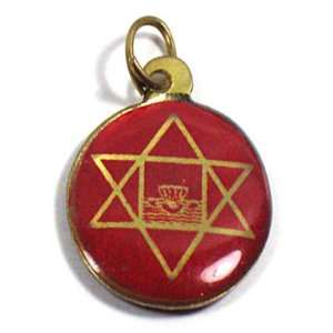  Sri Aurobindo Mother Symbol Pendant   Red Arts, Crafts 
