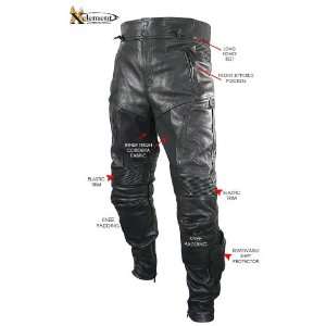 Xelement Buffalo Leather Racing Pants with Removable Shift Protectors