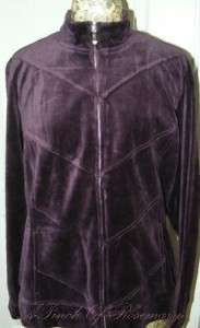   Relaxed Cotton Blend Velour Zipper Mock Neck Jacket Plus Size  