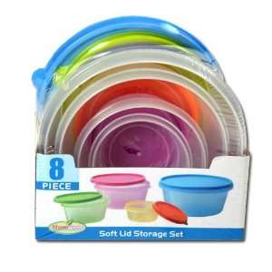   4pk Round Storage Set with Soft Lid Shrink Wrapped