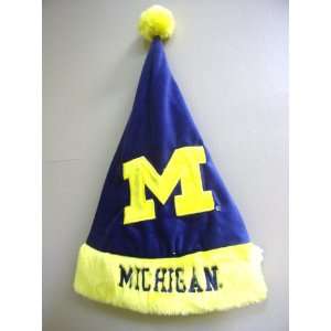  University of Michigan Wolverines Santa Hat: Sports 