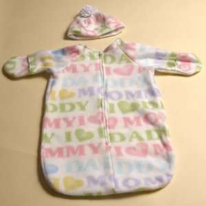  baby clothes; Luv Mommy, Luv Daddy Fuzzy Baby Bunting 