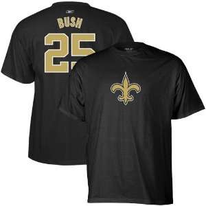   Saints #25 Reggie Bush Black Scrimmage Gear T shirt: Sports & Outdoors