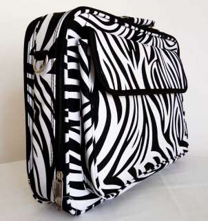   Computer/Laptop Briefcase Travel Luggage Bag Padded Case Black Zebra