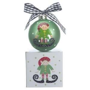  Personalized Elf Boy Christmas Ornament: Home & Kitchen